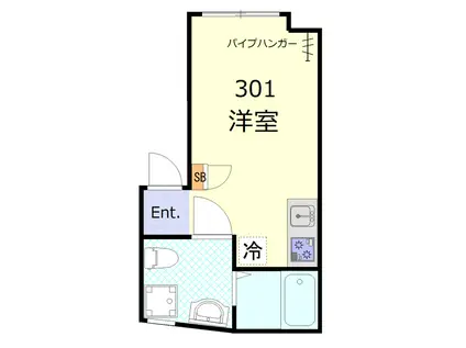 駒込スクエア(ワンルーム/3階)の間取り写真