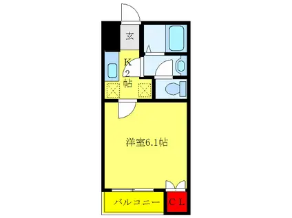 サンアール北赤羽(1K/1階)の間取り写真