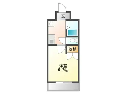 リヴェール56(1K/2階)の間取り写真