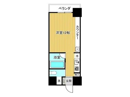 5FLOOR(ワンルーム/2階)の間取り写真