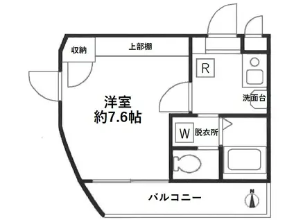 UPR桜木(1K/3階)の間取り写真