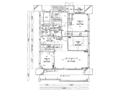 セントラルパーク香椎照葉弐番館(3LDK/13階)の間取り写真