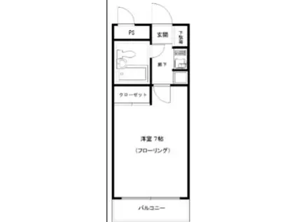 ダイドーメゾン園田II(1K/2階)の間取り写真