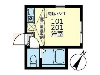 クラブ・ザ・ユナイトダイヤモンドプリンス(ワンルーム/2階)の間取り写真