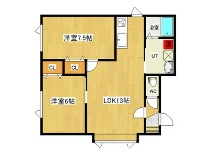 シャネル03(2LDK/2階)の間取り写真