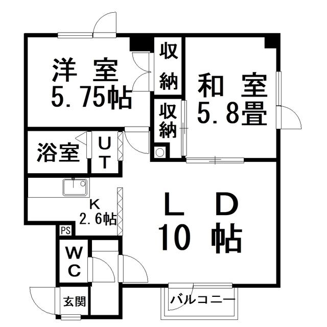 ファミールハウス(2LDK/1階)の間取り写真