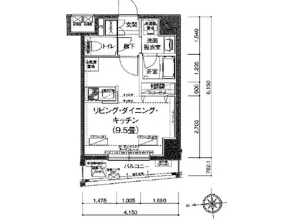 アイルイムーブル浅草(ワンルーム/2階)の間取り写真