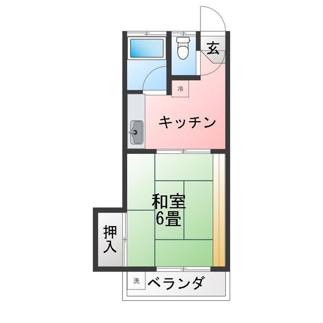 スズキコーポ(1K/2階)の間取り写真