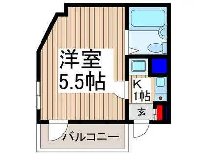 DREAM小手指(1K/3階)の間取り写真