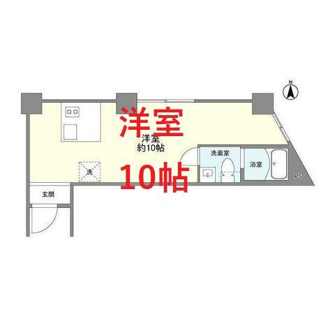 TRIAS.B(ワンルーム/2階)の間取り写真