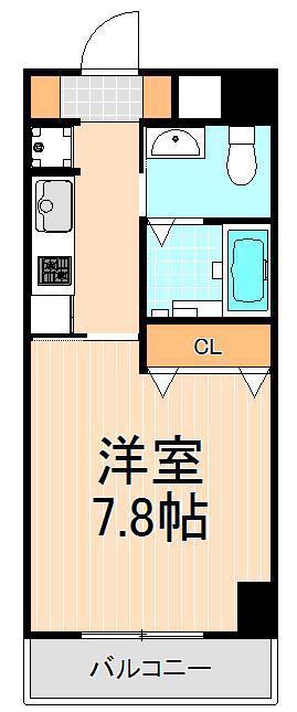 KDXレジデンス御徒町(1K/8階)の間取り写真