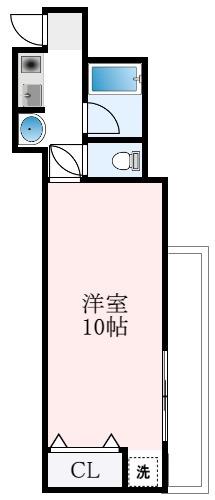 ヴィバーチェ(1K/5階)の間取り写真