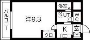 クオリティ21広畑(1K/3階)の間取り写真