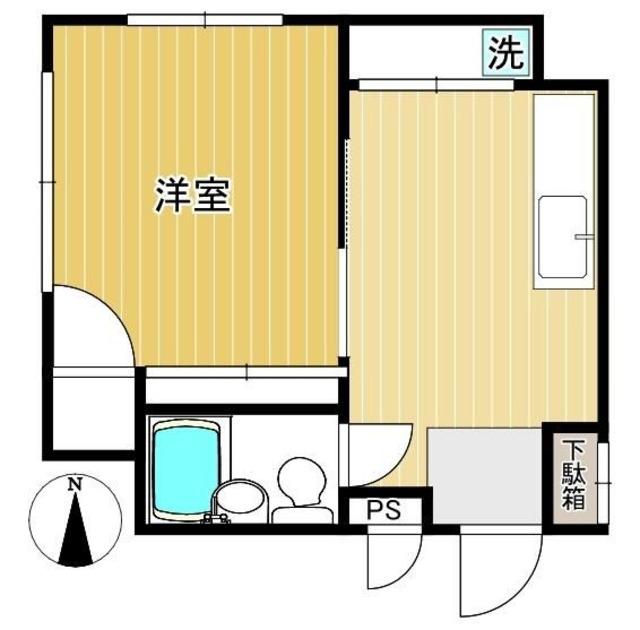 ラウンド東久留米(1DK/5階)の間取り写真