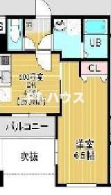 BELLEAUBE大久保(1DK/2階)の間取り写真