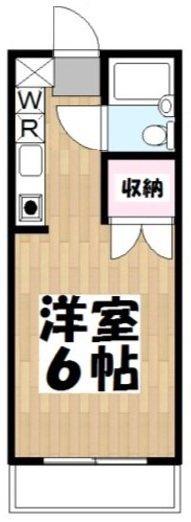 リバーサイドソメヤ(ワンルーム/2階)の間取り写真