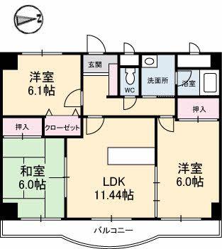 アクティブS IV(3LDK/2階)の間取り写真