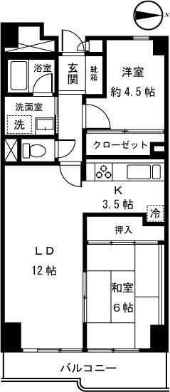 PISO池袋(2LDK/8階)の間取り写真