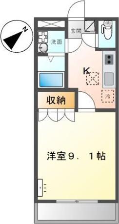 T・Yハイツ一号(1K/1階)の間取り写真
