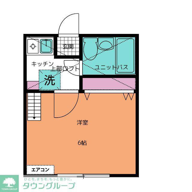 アルシェ大久保(1K/2階)の間取り写真
