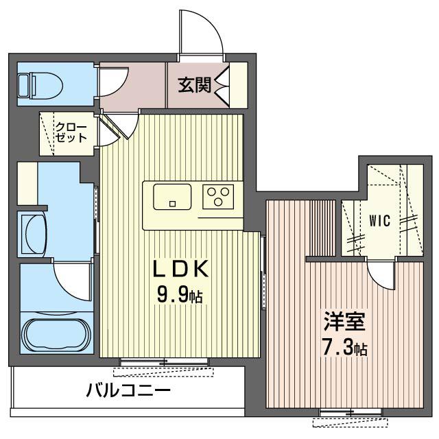 グランステラ(1LDK/1階)の間取り写真