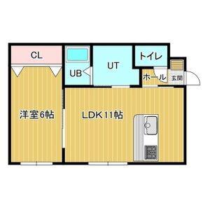 CONSOLATA田家(1LDK/1階)の間取り写真