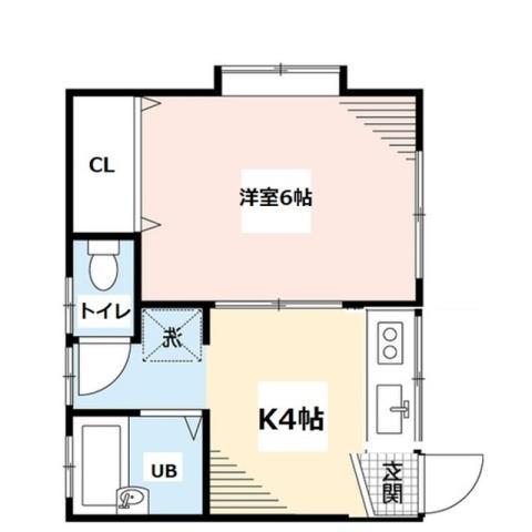 テンダーハウス(1K/2階)の間取り写真