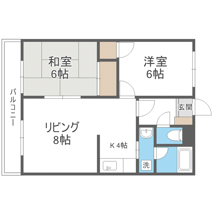 ハイツユートピア (2LDK/2階)の間取り写真