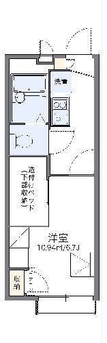レオパレスコーポ柴又(1K/2階)の間取り写真