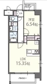 クンラボーロ(1LDK/7階)の間取り写真