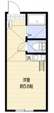 ファンズ妙蓮寺(ワンルーム/2階)の間取り写真