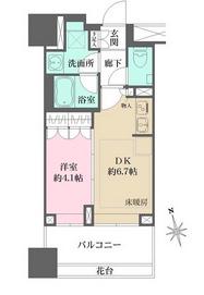 ザ・パークハウス上野(1DK/3階)の間取り写真
