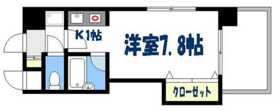 ダイアパレス鶴見町(1K/5階)の間取り写真