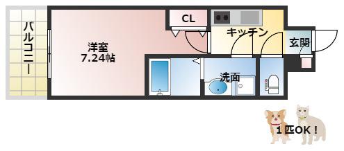 GROOVE今福鶴見(1K/9階)の間取り写真