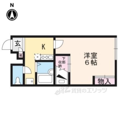 レオパレスJBOX3(1K/2階)の間取り写真