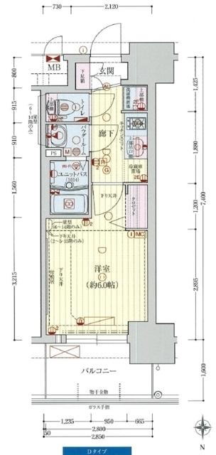 プレサンス新大阪ストリーム(1K/4階)の間取り写真