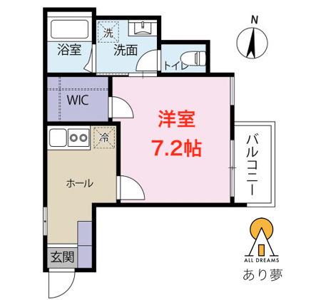 CASA FIORA(1K/3階)の間取り写真