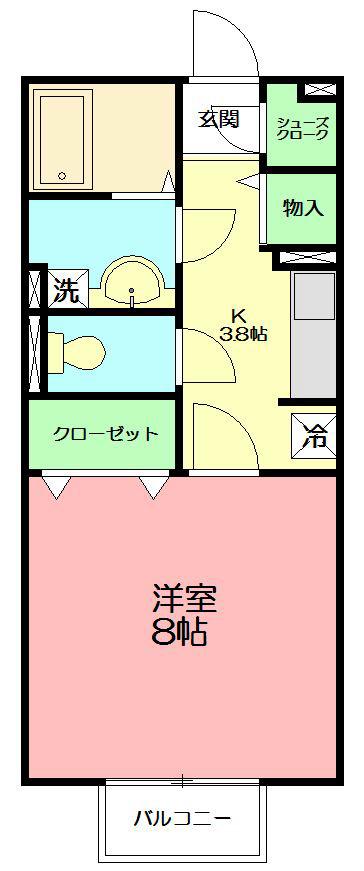 マ・メゾン ASUKA III(1K/2階)の間取り写真