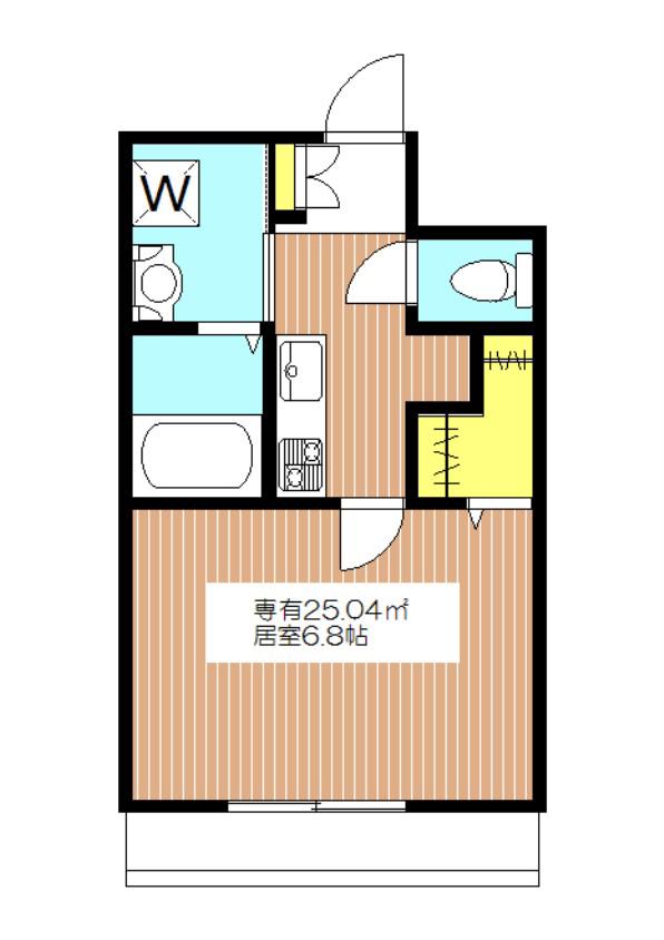 独立タイプ MAISON LIBERTE(1K/2階)の間取り写真