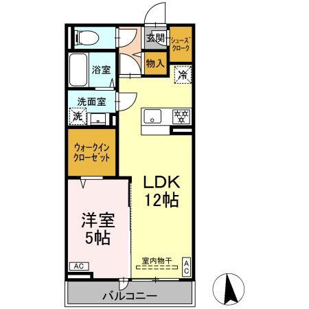 グラナーデ東葛西(1LDK/2階)の間取り写真