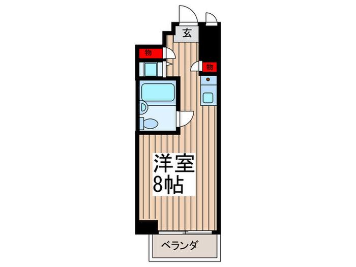 MAC梅島コート(ワンルーム/6階)の間取り写真