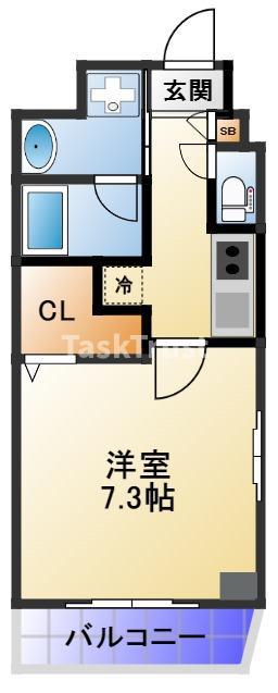 レクシア新梅田DUO(1K/3階)の間取り写真