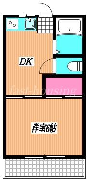 御殿山グリーンハウス(1DK/1階)の間取り写真