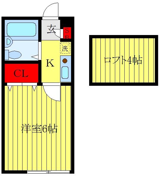 シェーンハイトIII(1K/1階)の間取り写真