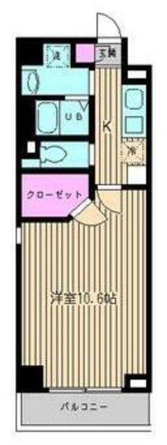グレイスウッド(1K/2階)の間取り写真