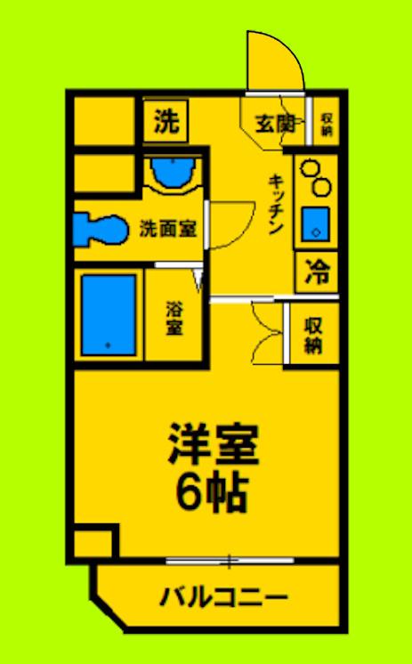 グランパシフィック十三元今里(1K/2階)の間取り写真