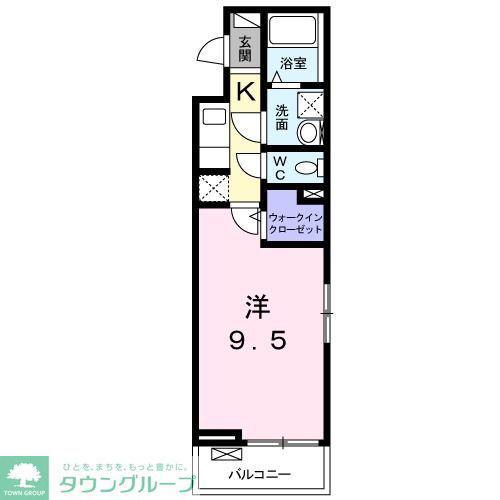 ミルトカーサ(1K/2階)の間取り写真