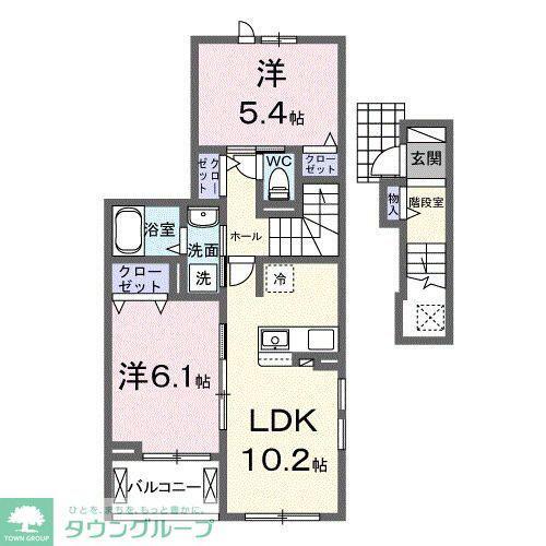 イリーデ(2LDK/2階)の間取り写真