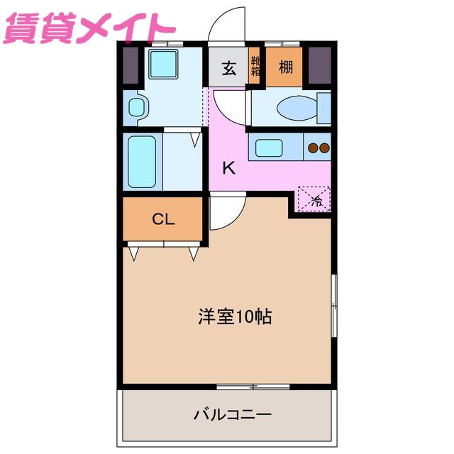 Y-ステージ(1K/2階)の間取り写真