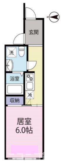 グランドメゾン(1K/5階)の間取り写真